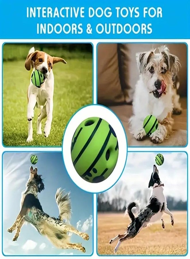 KittuPet 1 pcs Giggle Ball for Dogs Small Funny Wiggle Ball Dog Toys Interactive Dog Toys for Boredom Small Dog Squeaky Balls for Puppy Large Breeds Dogs Pug to Keep Them Busy Green Color Large - Image 5